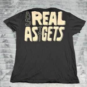 Loomstate for Chipotle As Real As It Gets Black Organic Cotton T-Shirt Unisex L